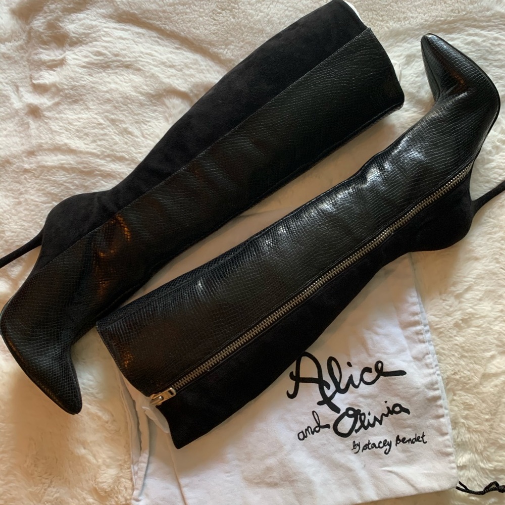 Alicia & Olive Knee High Heel Boots
